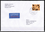 Bund 2455 als portoger. EF mit 144 Cent Hans Christian Andersen als Skl.-Marke auf Auslands-Brief 20-50g von 2011-2012 in die Schweiz, codiert