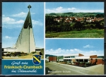 AK Frnkisch-Crumbach, Katholische Kirche und Rodenstein-Schule, gelaufen 1979