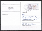 Bund 1671 als Ganzsachen-Ausschnitt aus PSo 31 mit 80 Pf Maria Laach - portoger. 1993 als Postkarte gelaufen, codiert