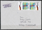 Bund 1967 als portoger. MeF mit 2x 110 Pf Glienicker Brcke auf Inlands-Kompakt-Brief 20-50g von 1998, codiert