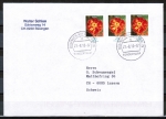 Bund 2471 als portoger. MeF mit 3x 20 Ct. Blumen / Tagetes C/o.g. aus Zdr.-Blatt auf B-Brief von Bsingen in die Schweiz von 2010, codiert