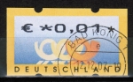 Bund ATM 4 - mit Euro - als Kleinstwert-Marke zu 1 Cent, sauber gestempelt !