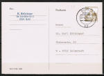 Bund 914 LS o.g. als portoger. EF mit 30 Pf B+S oben geschnitten aus Letterset-MH auf VGO-Postkarte von 1990-1991