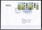 Bund 3704 als portoger. MeF mit 2x 45 Cent Briefe-Dauerserie aus Bogen auf B-Brief von  Bsingen von 2023 in die Schweiz,codier, zustzl. Stempel BZ
