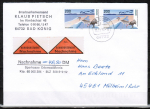 Bund 1872 als portoger. MeF mit 2x 200 Pf EZM aus Boddenlandschafts-Block auf Nachnahme-Brief bis 20g von 1996/1997, codiert