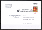Bund 3509 als portoger. EF mit 30 Cent Blumen aus Rolle mit Strichcode-Feld auf Inlands-Dialogpost-Postkarte vom Juni 2023, codiert