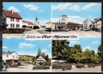 AK Mossautal / Ober-Mossau mit Brauerei Schmucker und Lebensmittelgeschft, gelaufen 1977 - unzustellbar mit etlichen Vermerken