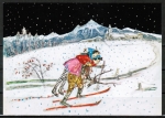 Ansichtskarte von Selina Chnz und Alois Carigiet - "Der groe Schnee"
