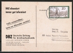 Bund 654 als portoger. EF mit 20 Pf "Freiburg" auf Auslands-Drucksache-Postkarte von 1970 in die Schweiz