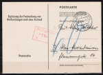 Portonacherhebungskarte ber 60 Pf fr einen unterfrankierten Auslands-Brief von 1966