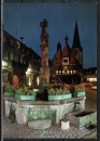 AK Michelstadt, Rathaus in der Dmmerung, um 1975