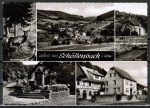 Ansichtskarte Oberzent / Schllenbach, mit Gasthaus und Pension "Zur Krone" - um 1965, Karte vs. etwas fleckig