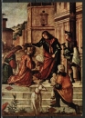 Ansichtskarte von Vittorio Carpaccio (1455-1526) - "St. Georg tauft den Knig Aja und seinen Hofstaat"