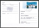 Bund 2972 als portoger. EF mit 45 Cent Schloss Glcksburg als Nassklebe-Marke auf Inlands-Postkarte von 2013-2019, codiert