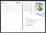 Bund 2207 als portoger. EF mit 100 Pf / 0,51  Further Drachenstich auf Inlands-Postkarte von 2001-2002, codiert