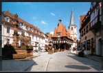 AK Michelstadt, Marktbrunnen und Rathaus, um 1985 / 1990