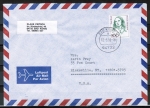 Bund 1433 als portoger. EF mit 300 Pf F. Hensel auf bersee-Luftpost-Brief bis 20g von 1993-2002 in die USA, rs. codiert