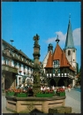 AK Michelstadt, Marktbrunnen mit Rathaus, um 1995