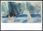 Ansichtskarte von Lyonel Feininger (1871-1956) - "Blaue Kste"