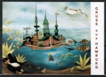 Ansichtskarte von Fromut Bentzien - "Captain Blackwood trumt von Hamburg"