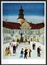 Ansichtskarte von Petra Moll (1921-1989) - "Brunnenhof und Cuvilliestheater, Mnchen"