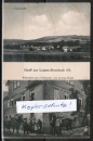 AK Langen-Brombach, Wirtschaft "Zum Odenwald" von Ludwig Straub, wohl um 1920, gelaufen, Marke entfernt