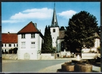AK Frnklisch-Crumbach, Evangelische Kirche mit Dr.-Schller-Brunnen, gelaufen 1979