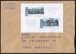 Bund 2757+2758 als portoger. Block-EF mit 145 Ct. Bundesrat/Bundestag-Block auf C5-Inlands-Brief von ?, Stempelmngel, 23 cm lang