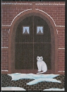 Ansichtskarte von W. Grnemeyer - "Katze vor der Tr"