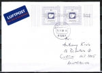 Bund 2685 als portoger. MeF mit 2x 85 Cent Ringelnatz auf bersee-Luftpost-Brief bis 20g von 2008 nach Australien, codiert
