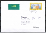 Bund ATM 4 - mit Euro - Marke zu1,02 Euro als portoger. EF auf bersee-Land-Brief bis 20g von 2002 nach China / AnkStpl.
