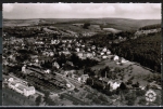 AK Bad Knig, interessante klare Ansicht mit Kleiderfabrik, Bahnhofs-Umgebung und "Kurviertel", gelaufen 1958