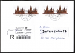 Bund 2752 als portoger. MeF mit 4x 90 Cent Mainzer Dom auf Inlands-bergabe-Einschreibe-Brief 14x20 cm von 2015
