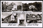 AK Bad Knig, Huser des Odenwald-Sanatoriums, gelaufen 1957,  Landhaus und Haus Margarete sind "abgerissen" !