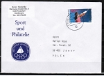 Berlin 803 als portoger. EF mit 120 Pf Sport 1988 auf Auslands-Brief bis 20g vom Januar 1989 vom Bundesgebiet nach Polen, AnkStpl., Bund-Stempel