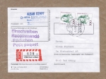 Bund 1433 als portoger. MeF mit 2x 300 Pf F. Hensel auf Inlands-Einschreib-Pckchen-Adresse von 1989-1991